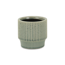 Load image into Gallery viewer, Striped Round Pot Planter (487451) - Green
