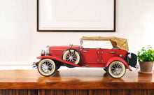 Load image into Gallery viewer, Hand Painted Model Car Tabletop Sculpture (401114) - Red
