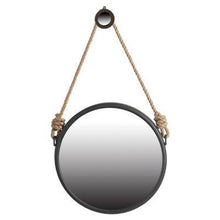 Load image into Gallery viewer, Round Accent Metal Mirror - Black / Silver
