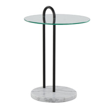 Load image into Gallery viewer, Claire - Contemporary / Glam Side Table - Black / Clear
