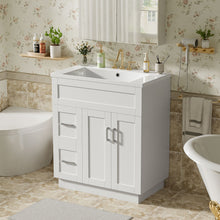 Load image into Gallery viewer, Bathroom Vanity With 2 Doors, 2 Drawers, Adjustable Shelf, Hidden Slides &amp; Soft Close Hinges
