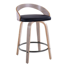 Load image into Gallery viewer, Grotto - Contemporary Fixed Height Counter Stool &amp; Swivel With Round Footrest (Set of 2)
