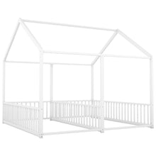 Load image into Gallery viewer, Metal Twin Size House Platform Beds 2 Shared Beds - Antique White
