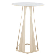 Load image into Gallery viewer, Faux Marble Rounded Bar Table - White

