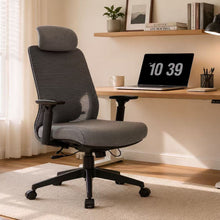 Load image into Gallery viewer, High Back Breathable Ergonomic Office Chair With Adjustable Headrest &amp; 5D Armrest, Height Adjustable Swivel - Antique Gray

