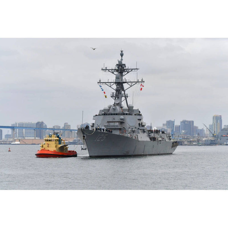 Hand Painted Model Boat (624319) - Gray