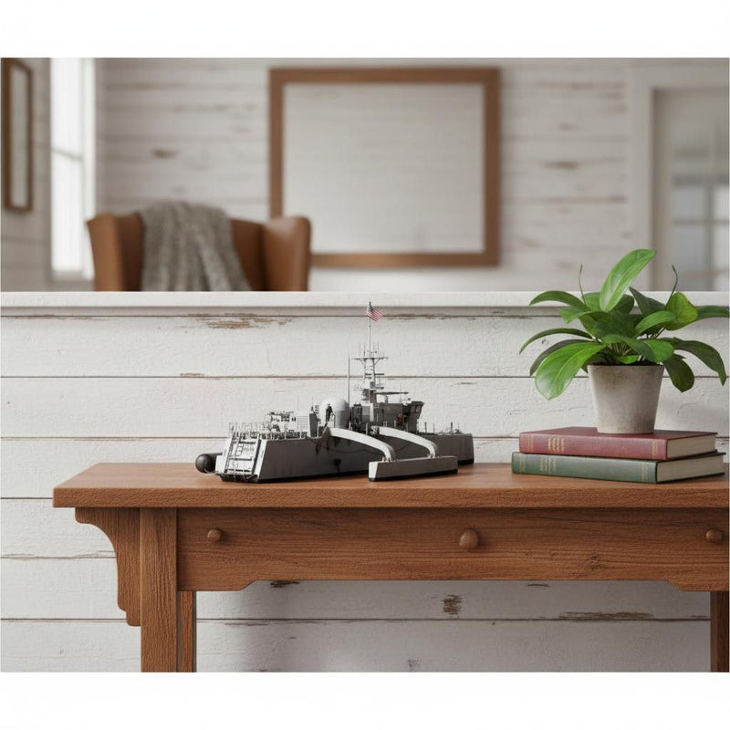 Hand Painted Model Boat (624324) - Gray