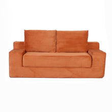 Load image into Gallery viewer, Loveseat Sofa, Comfortable Deep Seat Sofa Bed, Modern Small Corduroy Couch For Living Room Bedroom,Reversible Cushion With Pillows,No Assembly Required,Orange
