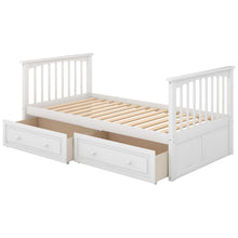 Load image into Gallery viewer, Twin over Twin Bunk Bed with Drawers, Convertible Beds, White(Old SKU: SM000240AAK-1)
