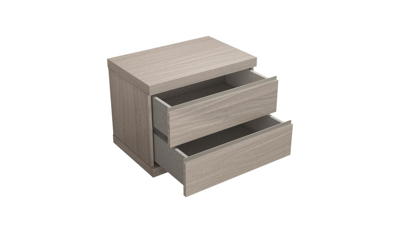 Wood Two Drawer Nightstand (719564) - Beige