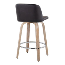 Load image into Gallery viewer, Toriano - Modern Design Fixed Height Counter Stool With Swivel With Round Footrest (Set of 2)

