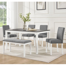 Load image into Gallery viewer, 6 Piece Dining Table Set With Bench And Chairs
