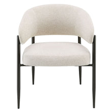 Load image into Gallery viewer, Jirina - Chenille Arm Chair With Metal Legs (Set of 2) - Beige &amp; Black

