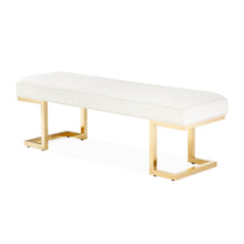 Load image into Gallery viewer, Belmont Place - Bed Bench - White / Gold
