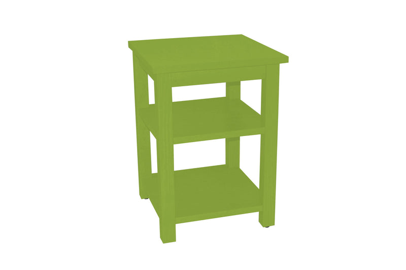 28" Solid Wood Nightstand - Green