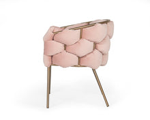 Load image into Gallery viewer, Upholstered Fabric Dining Arm Chair - Pink
