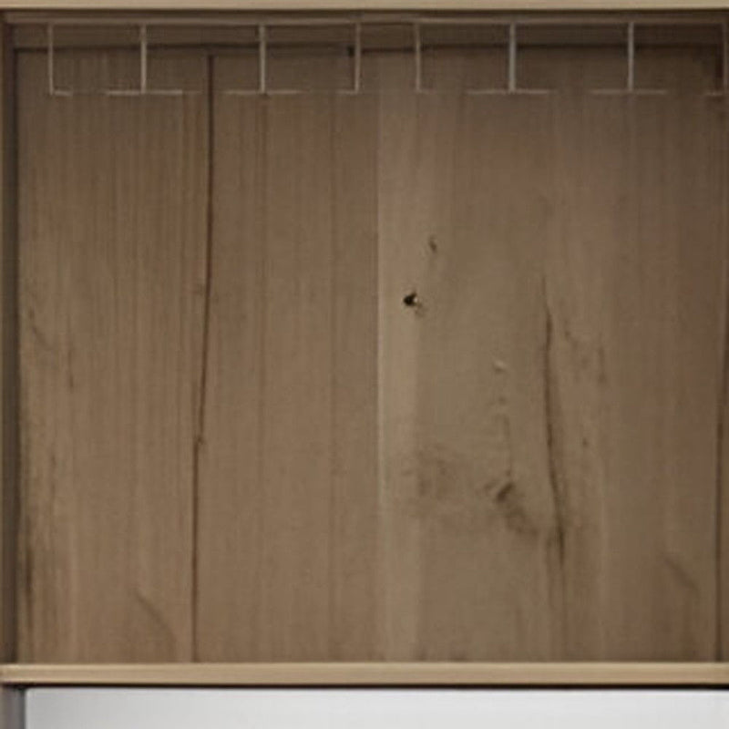 Wood Bar Cabinet With Two Doors - Oak
