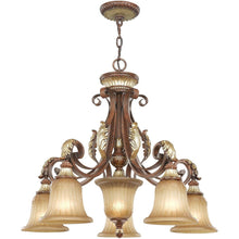 Load image into Gallery viewer, 25" 6 Light Dimmable Chandelier With Shades - Bronze
