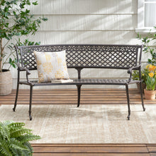Load image into Gallery viewer, Sector - Bench With Curved Design And Diamond Cross Seat - Copper
