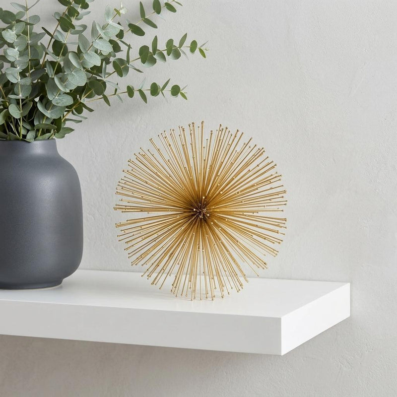Urchin Decorative Orb Tabletop Sculpture - Gold