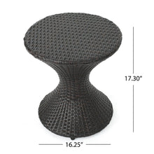 Load image into Gallery viewer, Highest Quality Wicker Hourglass Shaped Side Table - Brown Multi
