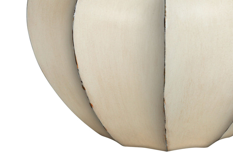 Round Table Lamp With Cream Empire Shade - Cream