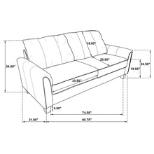Load image into Gallery viewer, Dixon - Upholstered Sofa With Rounded Arms And Texture - Gray
