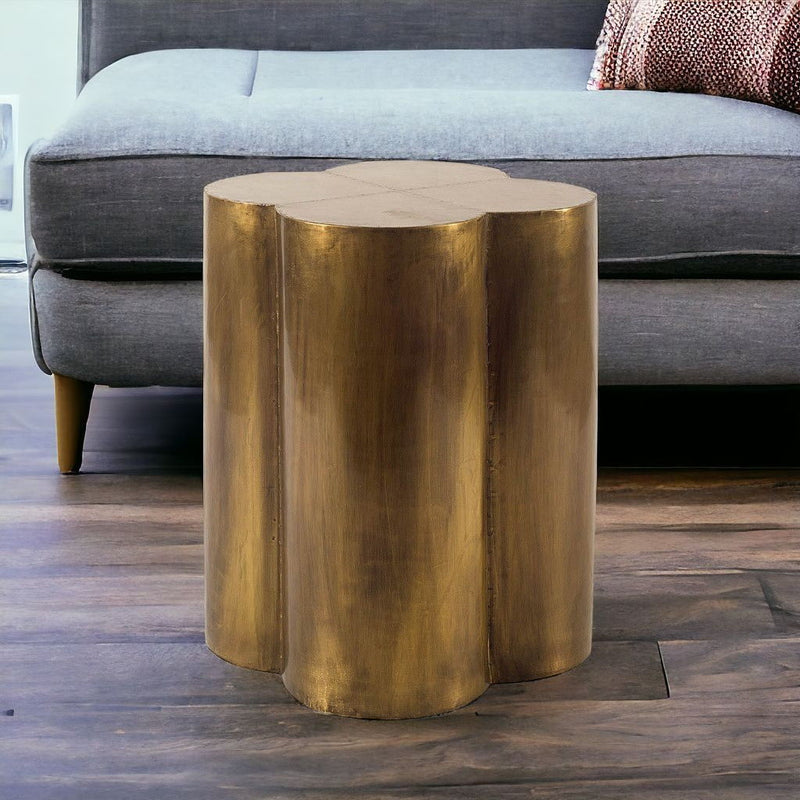 Brass End Table - Brass And Antique Brass