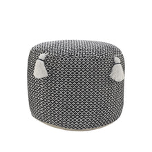 Load image into Gallery viewer, Cotton Ottoman Round - Black
