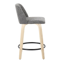 Load image into Gallery viewer, Toriano - Contemporary, Fixed Height Counter Stool With Swivel And Round Footrest (Set of 2)
