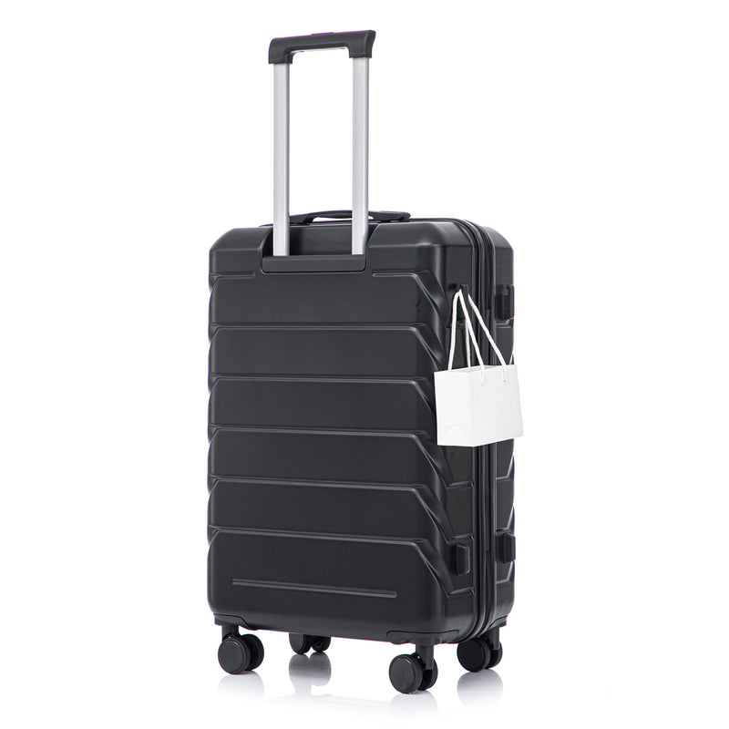 Hard Shell Luggage With Scratch Resistant Surface, 4 Wheels, Combination Lock & Side Hooks