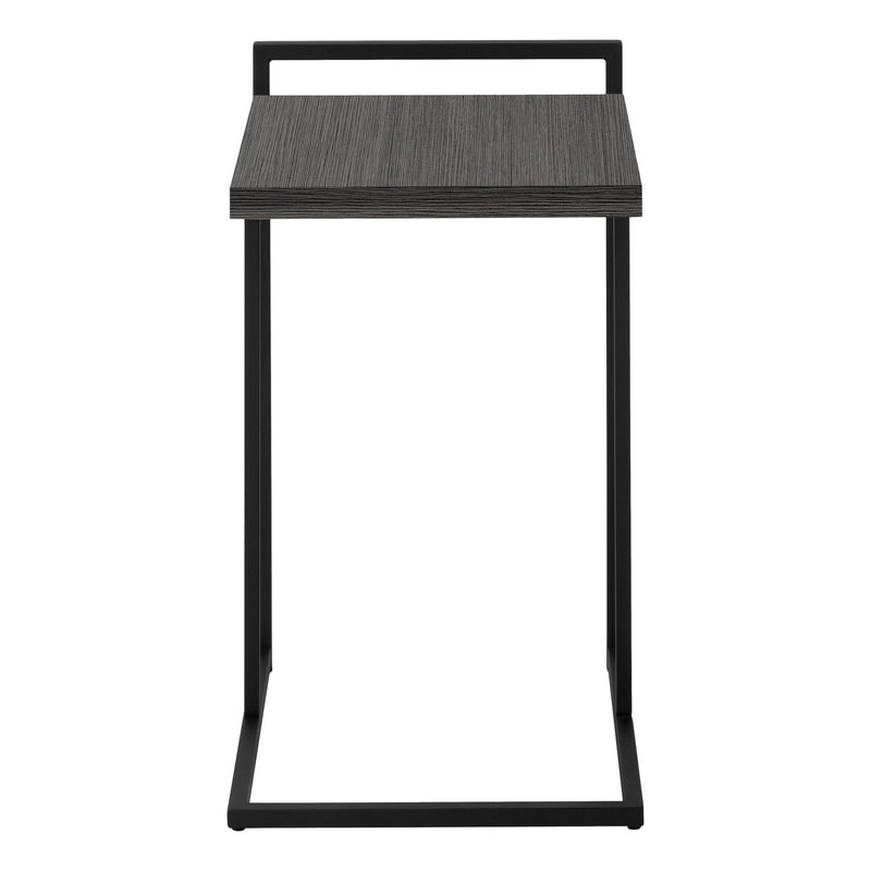 Wood And Metal End Table - Gray / Black