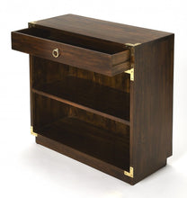 Load image into Gallery viewer, Two Tier Bookcase With A Drawer - Dark Brown
