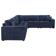 Load image into Gallery viewer, Azure - 5 Piece Upholstered Modular Sectional Sofa - Blue
