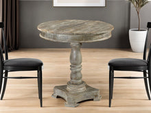 Load image into Gallery viewer, 30" Rounded Solid Wood Pedestal Base Dining Table - Gray
