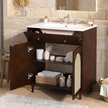 Load image into Gallery viewer, Modern Bathroom Vanity With Sink, Cabinet With Adjustable Shelf
