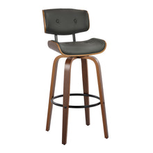 Load image into Gallery viewer, Lombardi - Mid-Century Modern Fixed Height Barstool With Swivel With Round Footrest (Set of 2)
