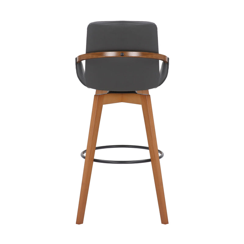 42" Swivel Bar Height Bar Chair - Gray / Black