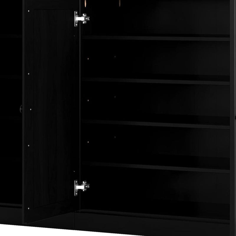 Solid Woodshoe Storage Cabinet (755964) - Black