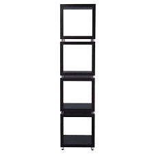 Four Tier Zig Zag Bookcase (490161) - Walnut