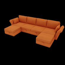 Load image into Gallery viewer, UNITED WE WIN Modular Sectional Sofa U Shaped Modular Couch with Reversible Chaise Modular Sofa Sectional Couch with Storage Seats
