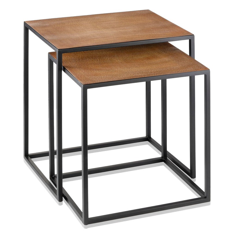 Resin End Table - Black And Brown