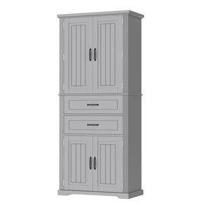 Elegant Multi Functional Storage Cabinet With Slide Rail Drawers, Adjustable Shelves