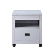 Load image into Gallery viewer, Square End Table With Drawer And Shelf - Dove Gray

