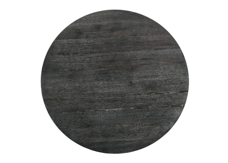 Wood Cross Leg Base Round Top Dining Table - Gray