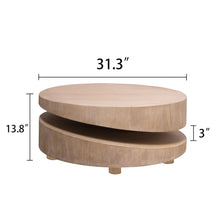 Load image into Gallery viewer, Modern Round Wood Coffee Table, Accent Table For Living Room - Antique Natural / Natural / Rustic
