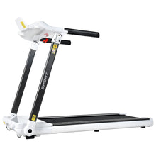 Load image into Gallery viewer, Portable Compact Treadmill, Electric Motorized 3.5Hp, 14Km / H, Medium Running Machine Motorised Gym 330Lbs, Foldable For Home Gym Fitness Workout Jogging Walking, Bluetooth Speaker App Fitime - White

