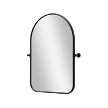 Load image into Gallery viewer, 32" Iron Arch Tilting Framed Bathroom Vanity Mirror - Black
