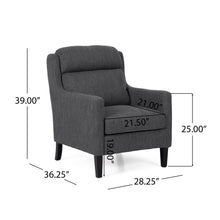 Load image into Gallery viewer, Contemporary Club Chair With Upholstered Fabric And Rubberwood Legs
