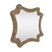 Load image into Gallery viewer, 38" Abstract Floating Rope Framed Accent Mirror - Brown

